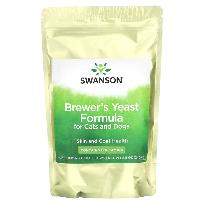 Swanson, Brewer's Yeast Formula For Cats and Dogs, Approximately 160 Chews, 8.5 oz (240 g)