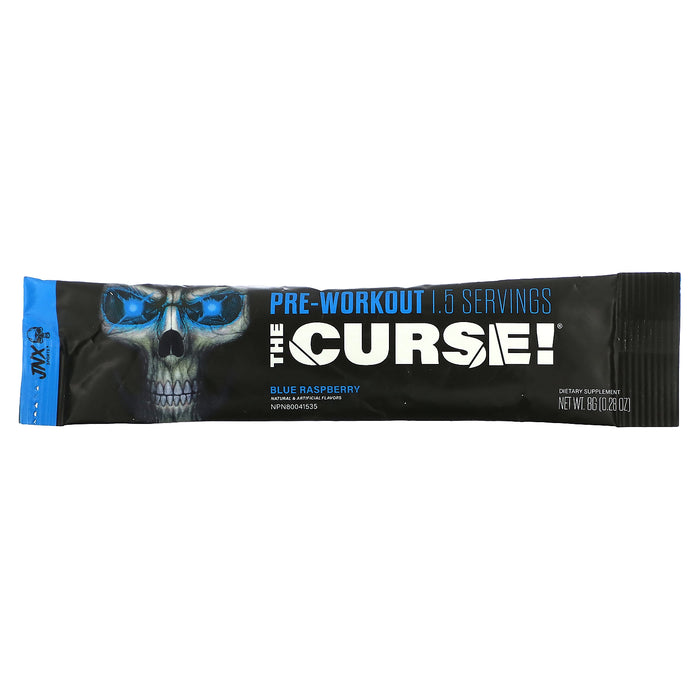 JNX Sports, The Curse, Pre-Workout, Blue Raspberry, 1 Stick, 0.28 oz (8 g)