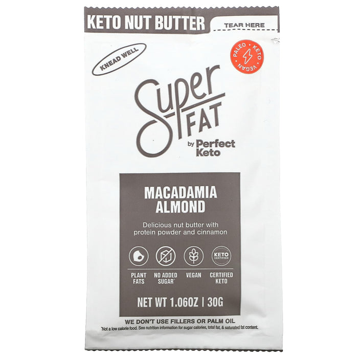 SuperFat, Keto Nut Butter, Cacao Coconut, 1.06 oz (30 g)