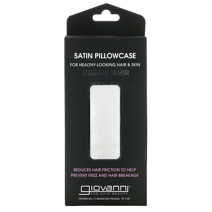 Giovanni, Satin Pillowcase, Elegant Silver, 1 Pillowcase
