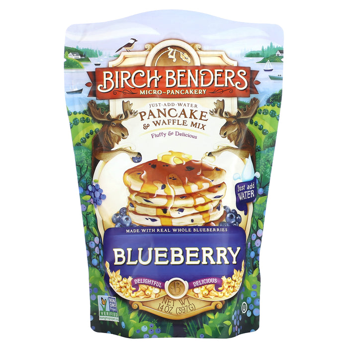 Birch Benders, Pancake & Waffle Mix, Blueberry, 14 oz (397 g)