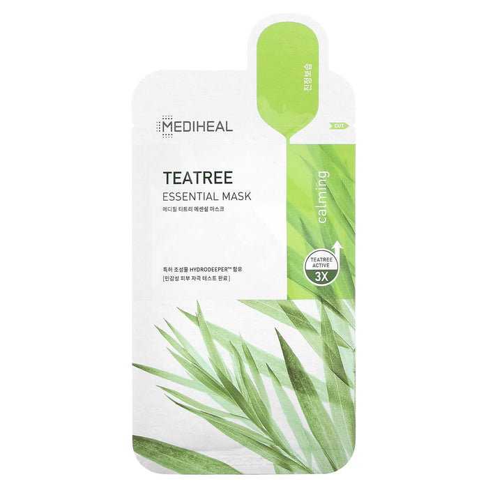 Mediheal, Tea Tree, Essential Beauty Mask, 4 Sheets, 0.81 fl oz (24 ml) Each
