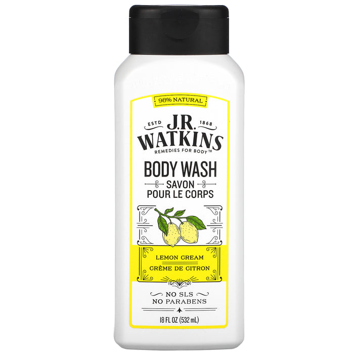 J R Watkins, Body Wash, Lemon Cream, 18 fl oz ( 532 ml)