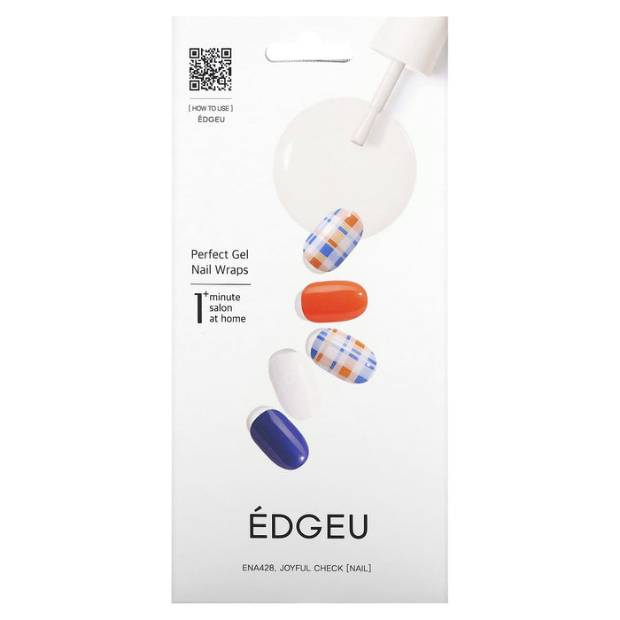 Edgeu, Perfect Gel Nail Wraps, ENT220, Sand Wave, 16 Piece Strips Set