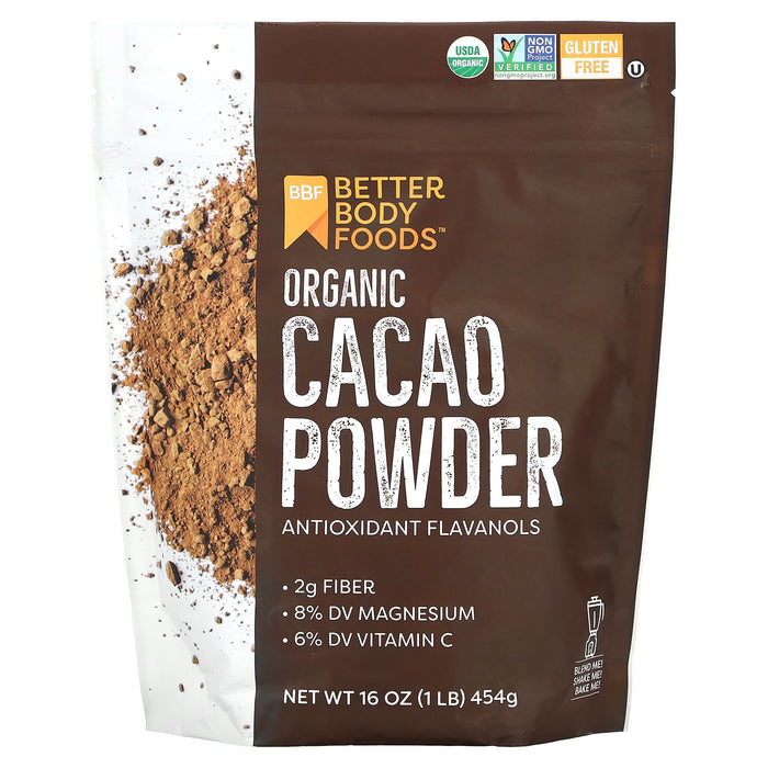BetterBody Foods, Organic Cacao Powder, 1 lb (454 g)