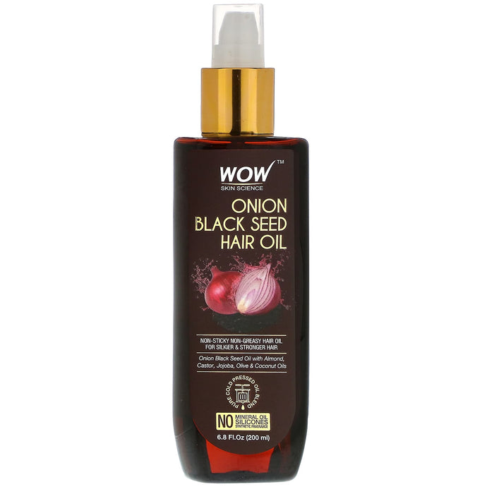 Wow Skin Science, Onion Black Seed Hair Oil, 6.8 fl oz (200 ml)