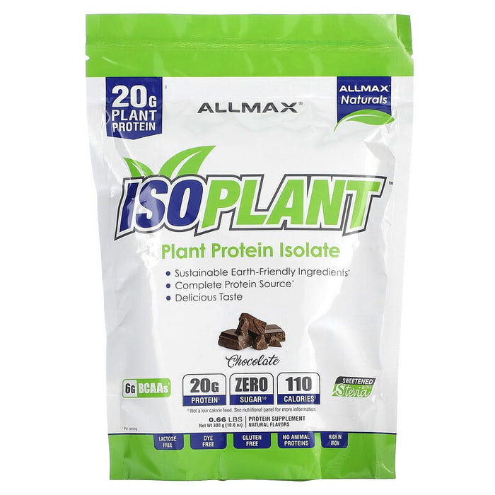 ALLMAX, ISOPLANT, Plant Protein Isolate, Chocolate, 132 lbs (600 g)