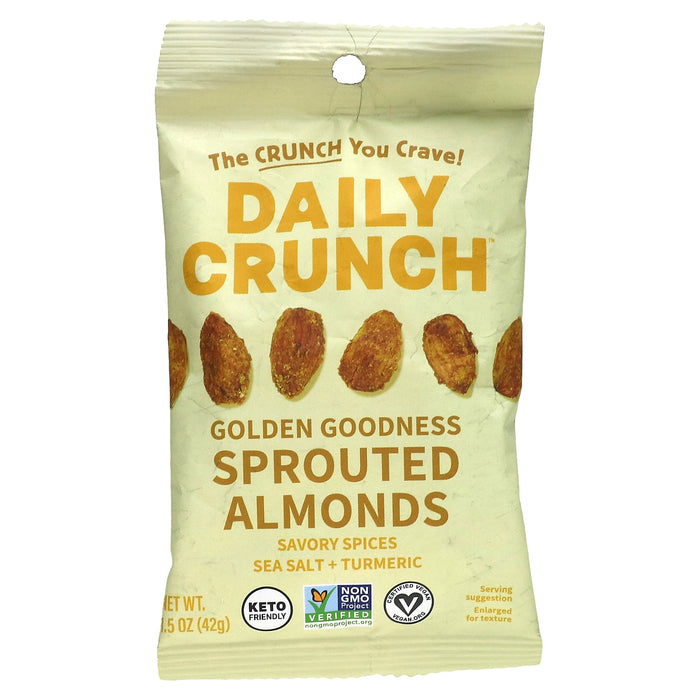 Daily Crunch, Sprouted Almonds, Golden Goodness, 1.5 oz (42 g)