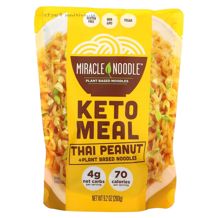 Miracle Noodle, Keto Meal, Thai Peanut + Plant Based Noodles, 9.2 oz (260 g)