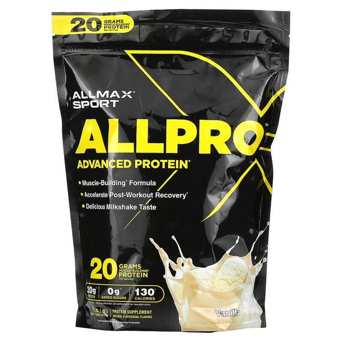 ALLMAX, Sport, ALLPRO Advanced Protein, Vanilla, 3.2 lb (1,453 g)