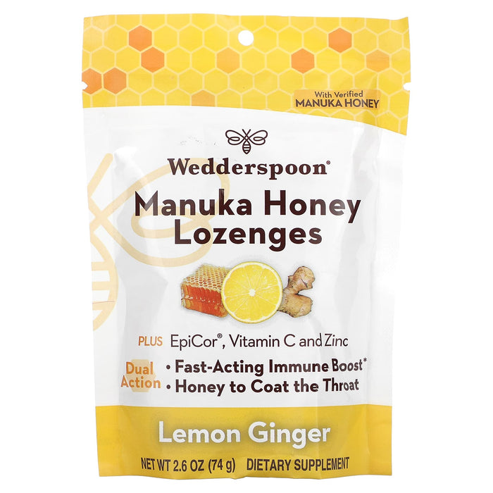 Wedderspoon, Manuka Honey Lozenges, Elderberry, 2.6 oz (74 g)