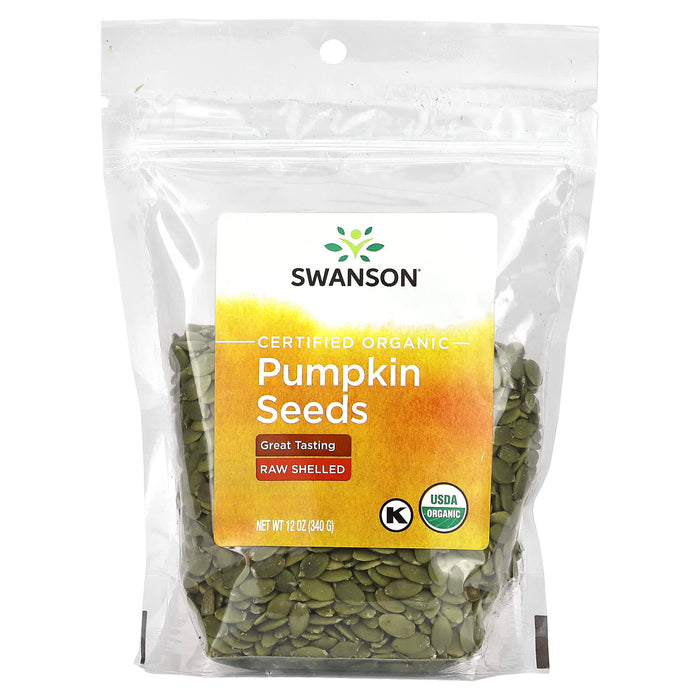 Swanson, Certified Organic Pumpkin Seeds, Raw Shelled, 12 oz (340 g)