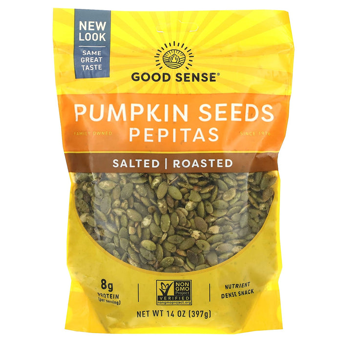 Good Sense, Pumpkin Seeds Pepitas, Salted & Roasted, 14 oz (397 g)