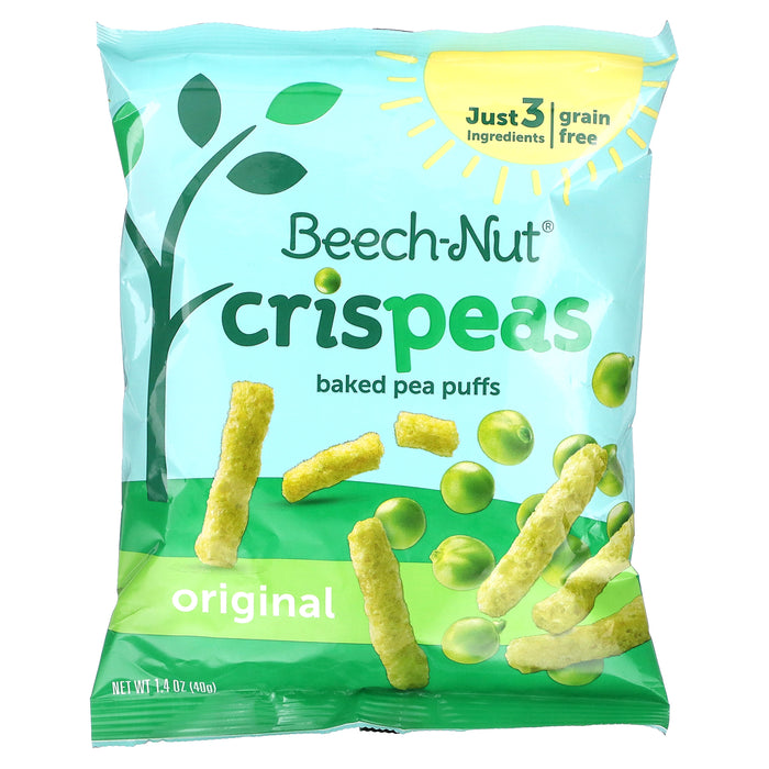 Beech-Nut, Crispeas, Baked Pea Puffs, 12 Months +, Cheese, 1.4 oz (40 g)