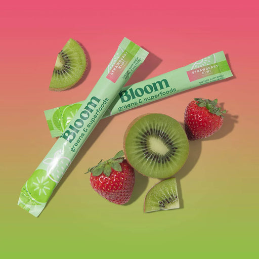 BLOOM NUTRITION Greens and Superfoods Powder Stick Pack - Strawberry Kiwi - 5Ct