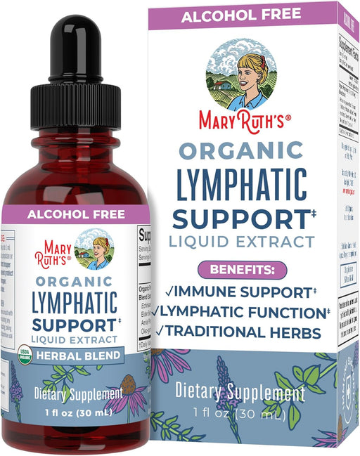 Maryruth Organics Lymphatic Support Drops, USDA Organic Immune Support Supplement, Lymphatic Support with Echinacea & Elderberry, Antioxidant & Immune Defense, Vegan, Non-Gmo, 30 Servings
