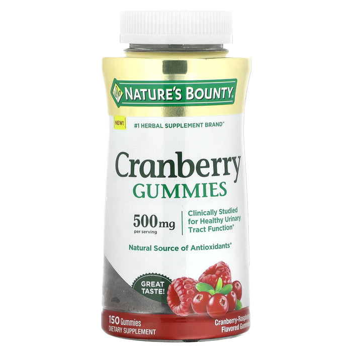 Nature's Bounty, Cranberry Gummies, Cranberry-Raspberry, 100 mg, 150 Gummies