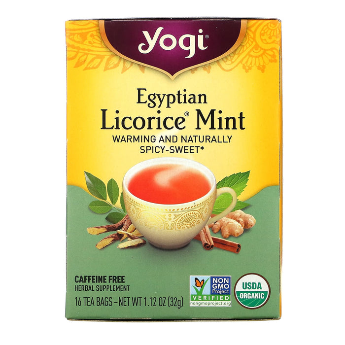 Yogi Tea, Egyptian Licorice, Caffeine Free, 16 Tea Bags, 1.27 oz (36 g)