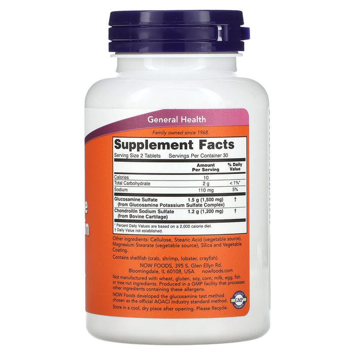 NOW Foods, Extra Strength Glucosamine & Chondroitin, 60 Tablets