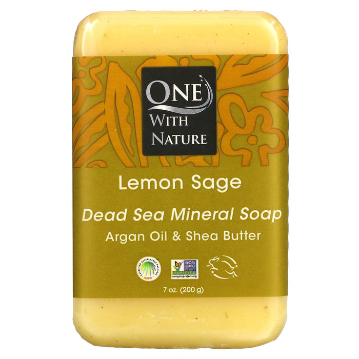 One with Nature, Triple Milled Mineral Soap Bar, Sulfur & Chamomile, 7 oz (200 g)