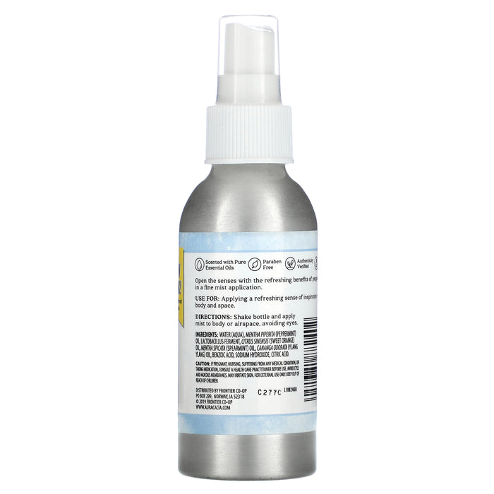 Aura Cacia, Aromatherapy Mist, Refreshing Peppermint, 4 fl oz (118 ml)