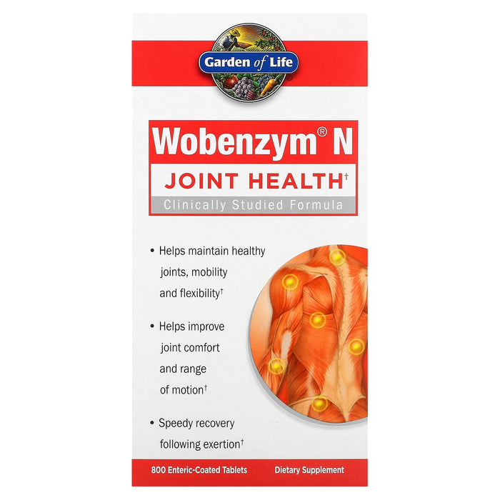 Wobenzym N, Joint Health, 400 Enteric-Coated Tablets