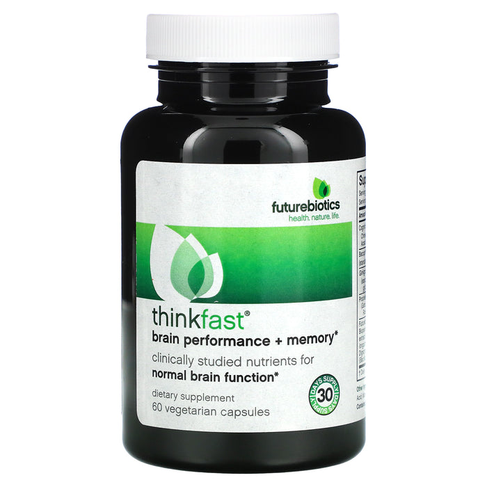 Futurebiotics, ThinkFast, Brain Performance + Memory, 60 Vegetarian Capsules