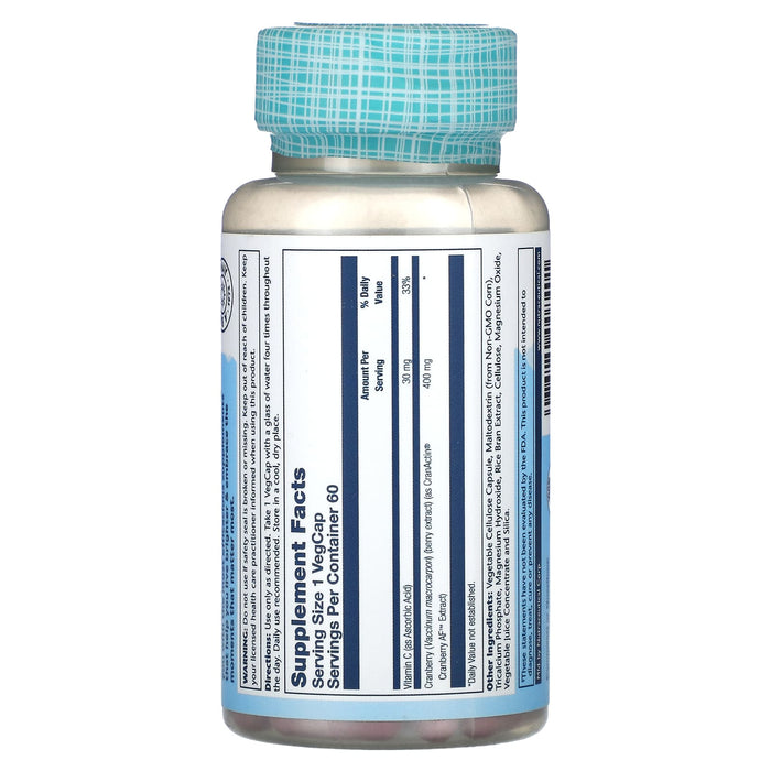 Solaray, CranActin, Urinary Tract Health, 400 mg, 180 VegCaps
