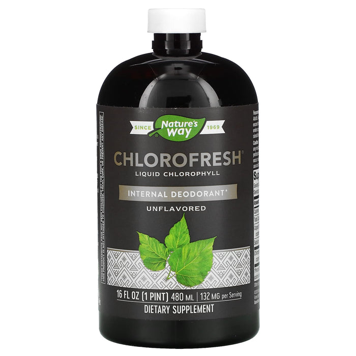 Nature's Way, Chlorofresh, Liquid Chlorophyll, Mint, 132 mg, 16 fl oz (473.2 ml)