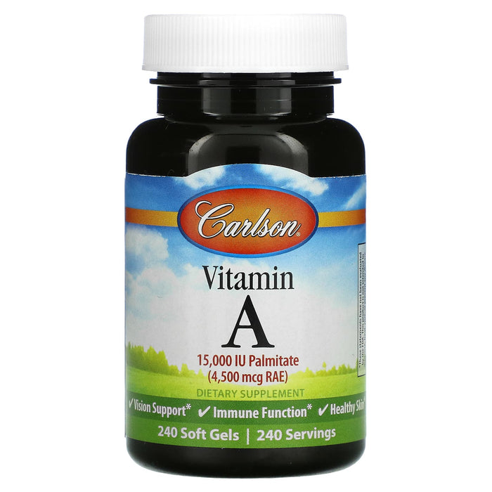 Carlson, Vitamin A, 3,000 mcg RAE (10,000 IU), 250 Soft Gels