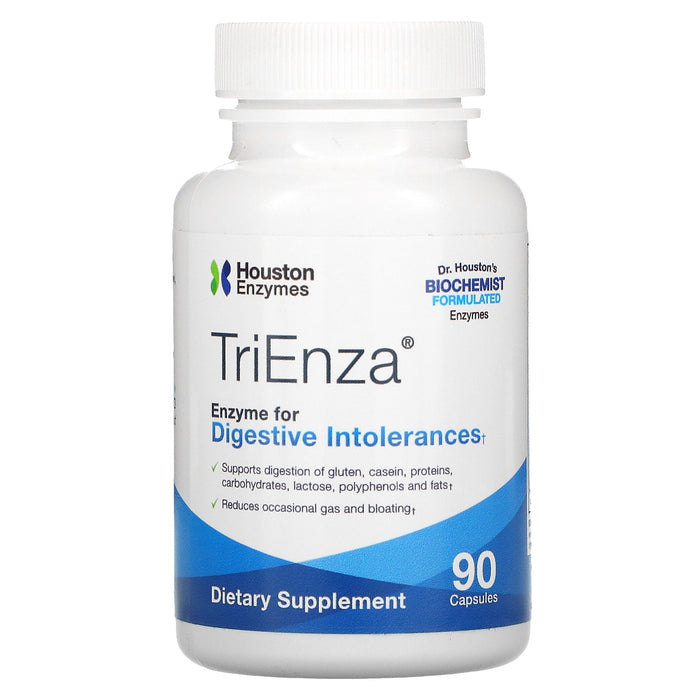 Houston Enzymes, TriEnza, Enzyme For Digestive Intolerances, 180 Capsules