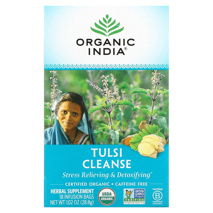 Organic India, Tulsi Tea, Cinnamon Rose, Caffeine-Free, 18 Infusion Bags, 1.14 oz (32.4 g)
