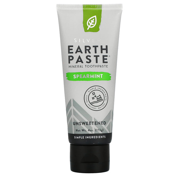 Redmond Trading Company, Silver Earthpaste, Mineral Toothpaste, Peppermint, 4 oz (113 g)