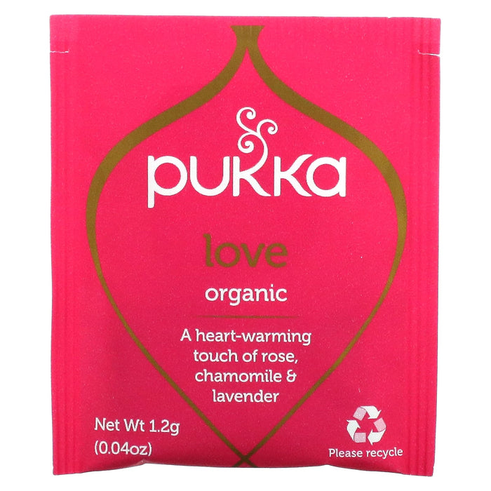 Pukka Herbs, Organic Herbal Tea, Love, Caffeine Free, 20 Sachets, 0.04 oz (1.2 g) Each