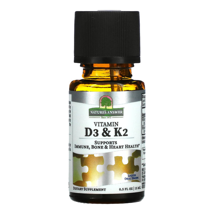 Nature's Answer, Vitamin D3 & K2, 0.5 fl oz (15 ml)