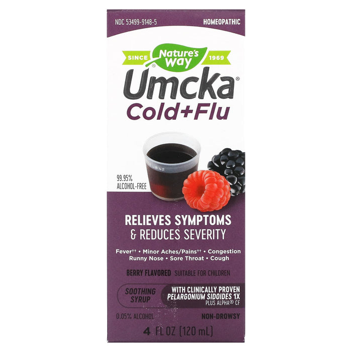 Nature's Way, Umcka Cold+Flu, Berry, 4 fl oz (120 ml)