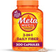 Metamucil 3-In-1 Fiber Capsules, Daily Fiber Supplement for Digestive Health, Plant-Based Psyllium Husk Fiber Capsules, #1 Doctor Recommended Fiber Brand, 300Ct Capsules