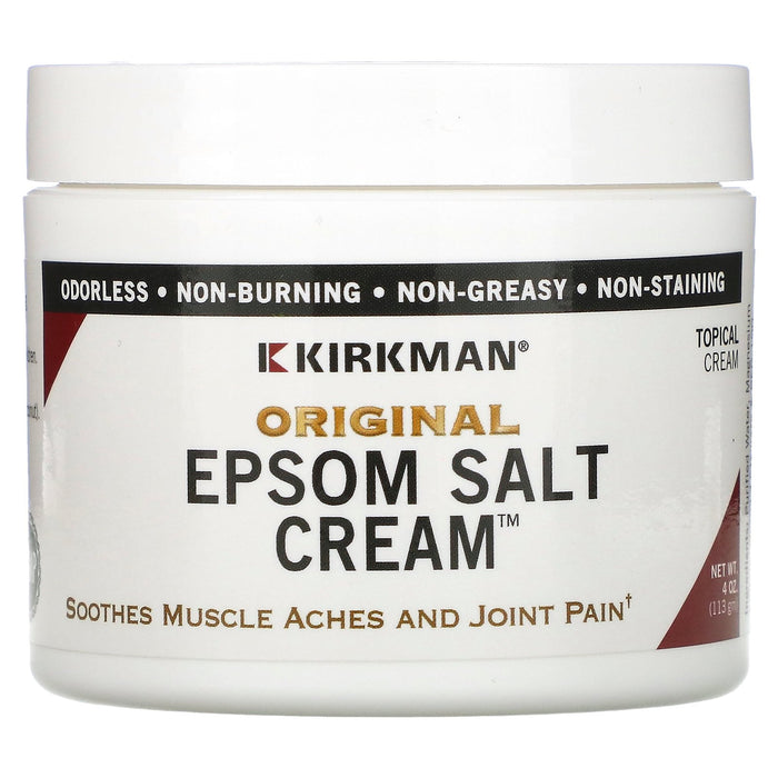Kirkman Labs, Epsom Salt Cream, Original , 4 oz (113 gm)