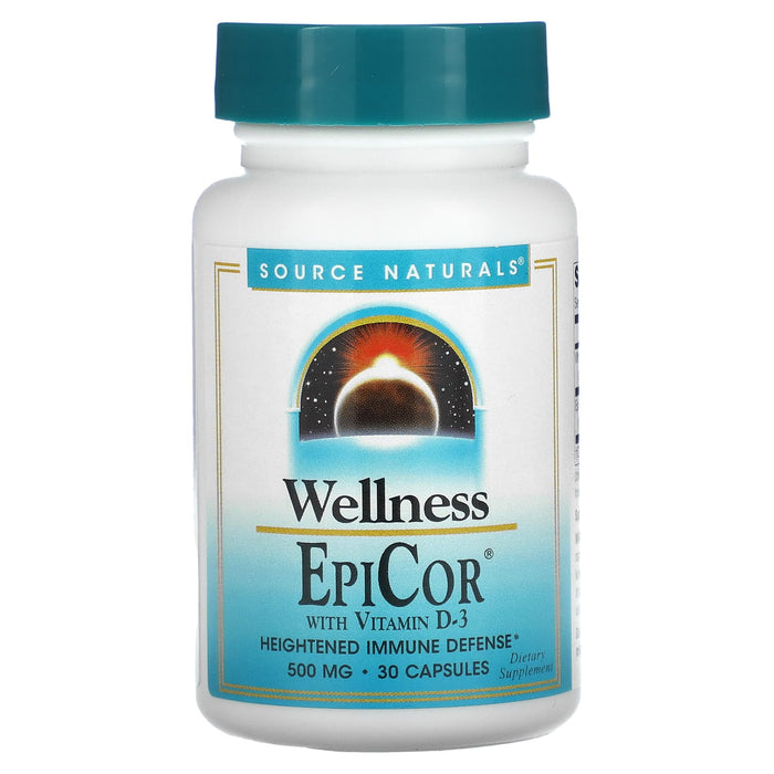 Source Naturals, EpiCor with Vitamin D-3, 500 mg, 120 Capsules