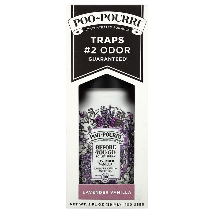 Poo-Pourri, Before-You-Go Toilet Spray, Lavender Vanilla, 2 fl oz (59 ml)