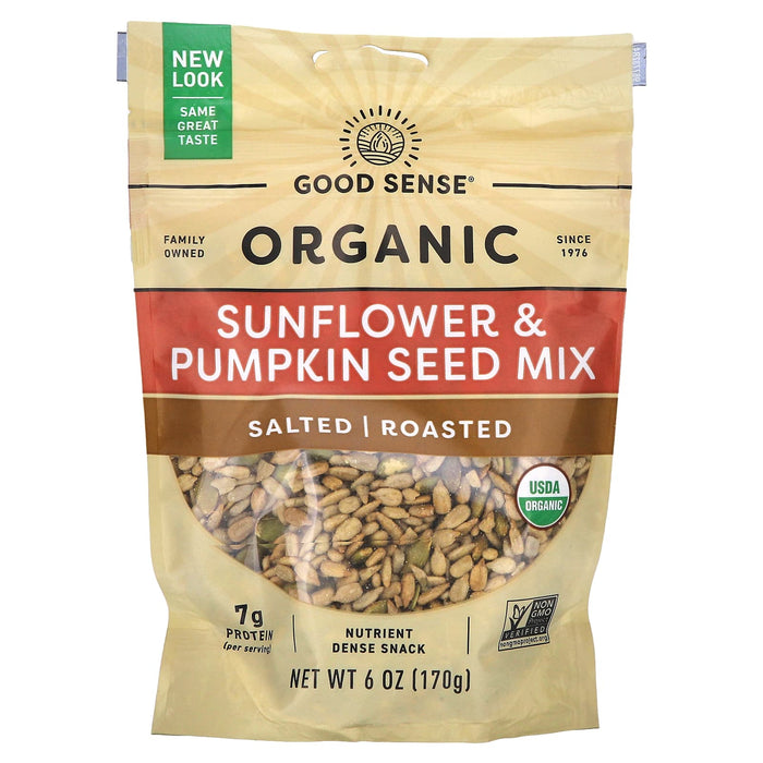 Good Sense, Organic Sunflower & Pumpkin Seed Mix, Salted, Roasted, 6 oz (170 g)
