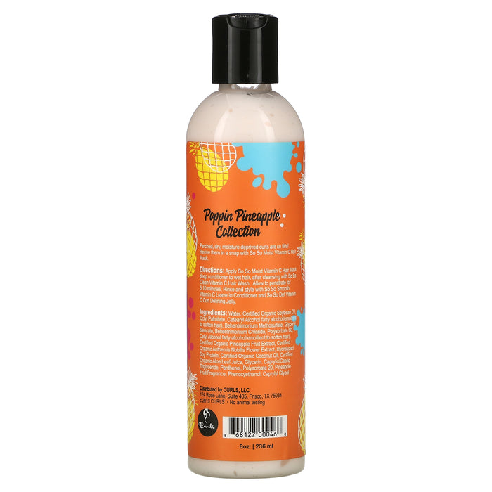 Curls, Poppin Pineapple Collection, So So Moist, Vitamin C, Curl Mask, 8 oz (236 ml)