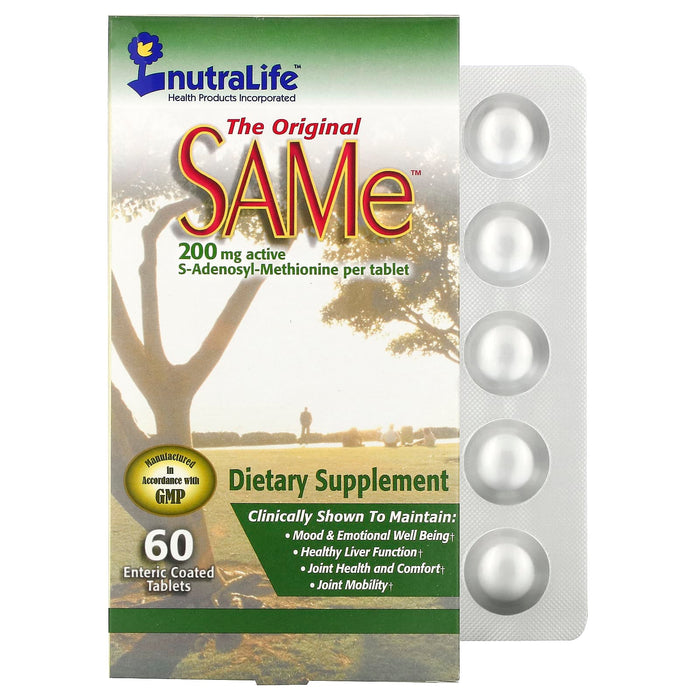 NutraLife, SAMe (Disulfate Tosylate), 400 mg, 60 Enteric Coated Caplets