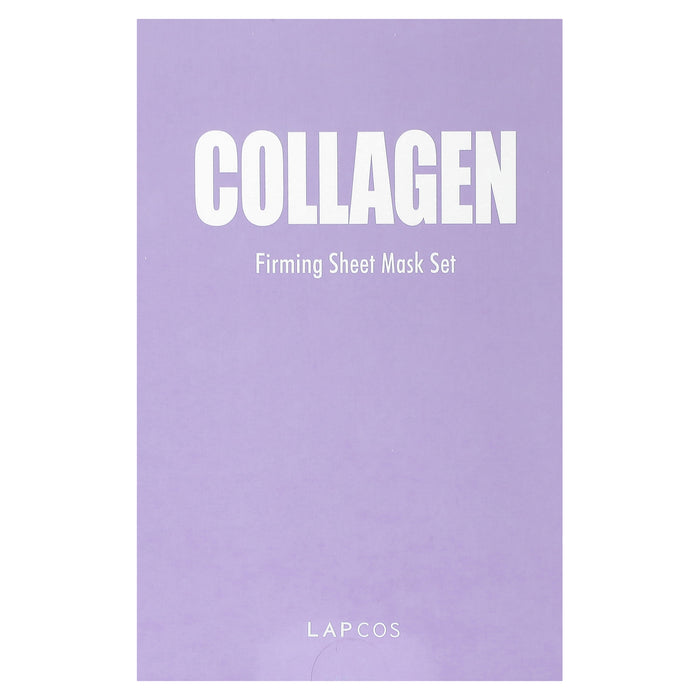 Lapcos, Collagen Firming Sheet Mask Set, 5 Sheets, 0.84 fl oz (25 ml) Each