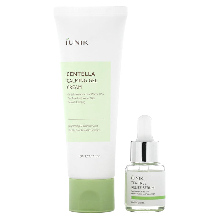 iUNIK, Beta-Glucan Edition Skin Care Set, Cream & Mini Serum, 2 Piece Set