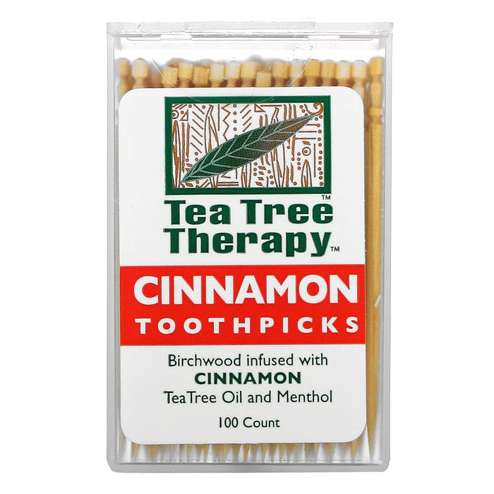 Tea Tree Therapy, Toothpicks, Mint, 100 Count
