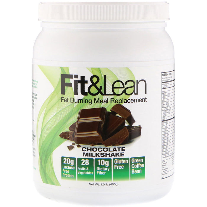 Fit & Lean, Fat Burning Meal Replacement, Vanilla Ice Cream, 0.97 lb (440 g)