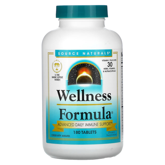 Source Naturals, Wellness Formula, Advanced Daily Immune Support, 180 Tablets