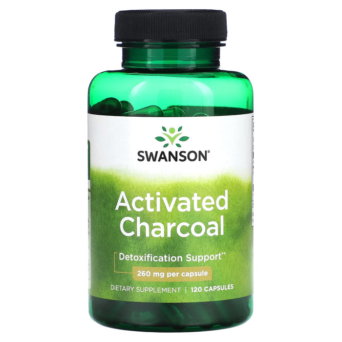 Swanson, Activated Charcoal, 260 mg, 120 Capsules