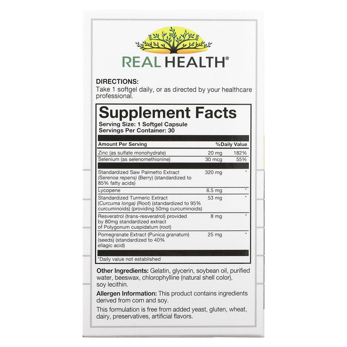 Real Health, Prostate Complete, 30 Softgels